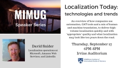 MIMUG - Localization Today: Technologies and Trends