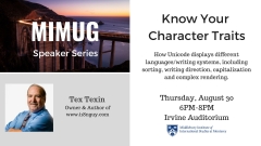 MIMUG - Know Your Character Traits!