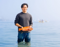 Alan Lovewell holding fish