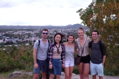 Student on hill in Cuba during January Term trip in 2020