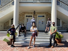 Students outside Colton Hall 