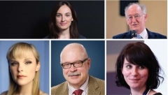 Collage made up of profile images of five people 