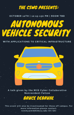 Autonomous Vehicle Security with Applications to Critical Infrastructure
