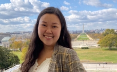 Wendy Wei smiling outside