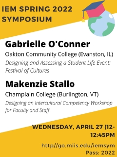 IEM Spring 2022 Symposium Student Practicum Presentations