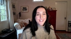 Screenshot of Rachel Herring in a video interview