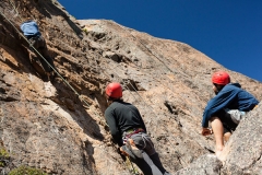 Rock Climbers on Mountain