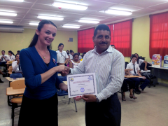 Katie Barthelow in Panama with Teacher Juan Aizprua