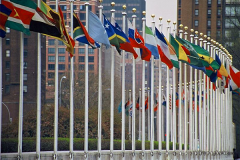 Flags at the United Nations Building