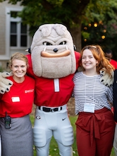 Sayre Weir MAIEM ’20 helping out at international student orientation at the University of Georgia.