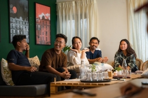 Participants in the project gathered for a workshop on visual storytelling.