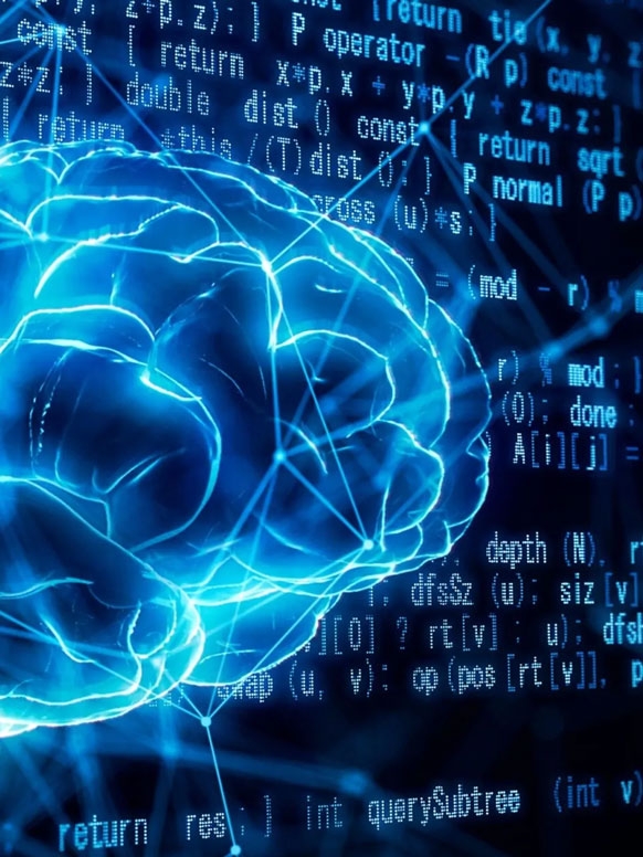 Image of brain and data