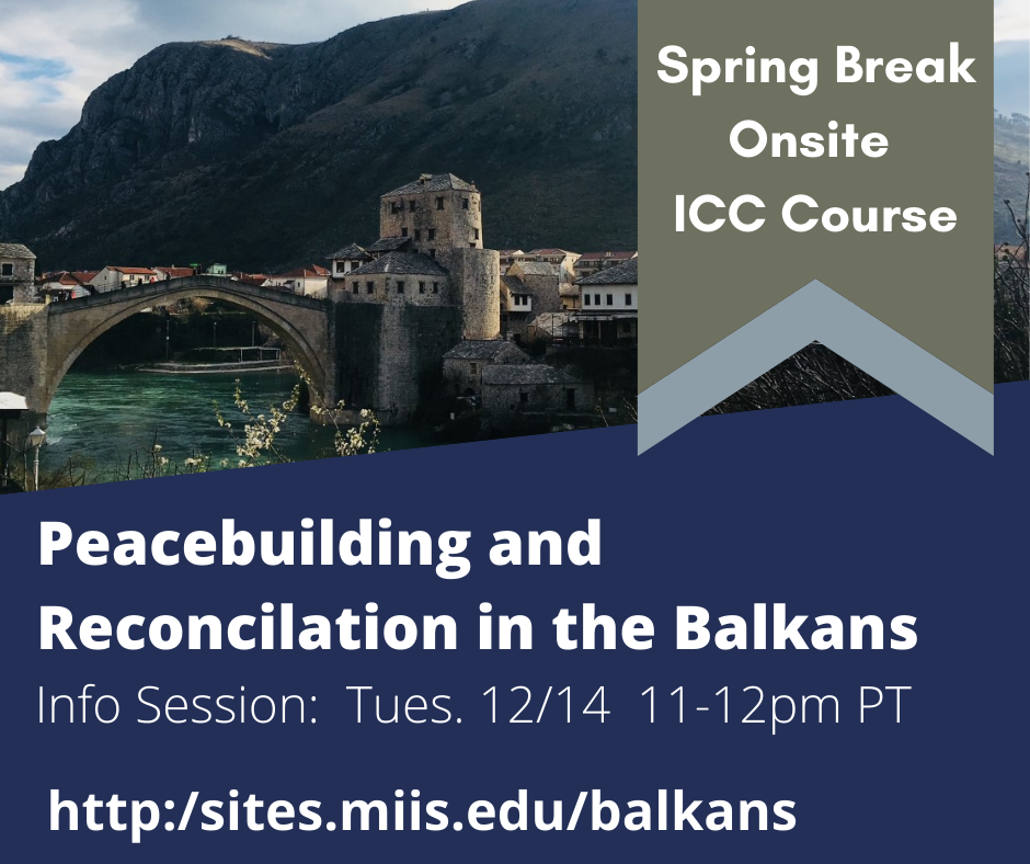 Balkans onsite course spring break 2022