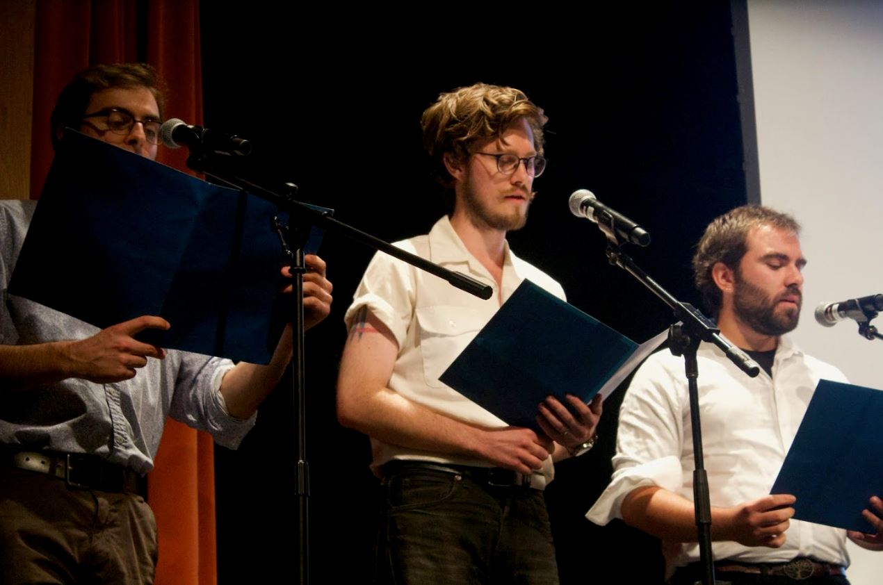 Three students in the program sing in the choir.
