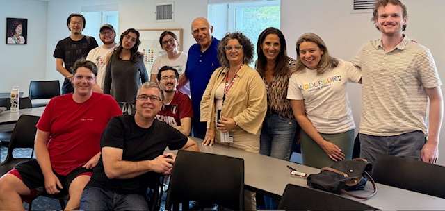 A group of Italian School students in the classroom. 