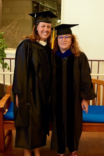 Elizabeth with the Director of Hebrew, Vardit.