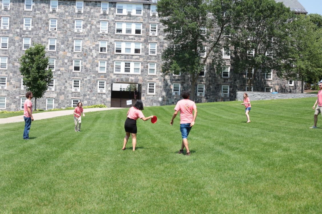 The Portuguese School Plays Frisbee.