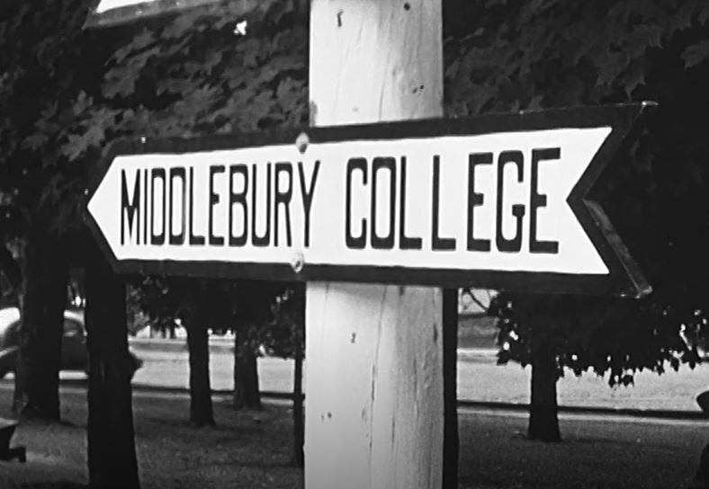 Middlebury College sign.