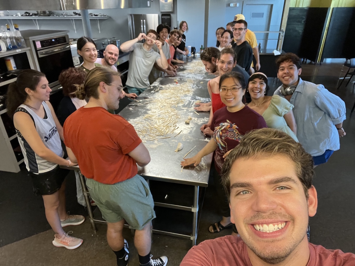 Students attend a cooking class