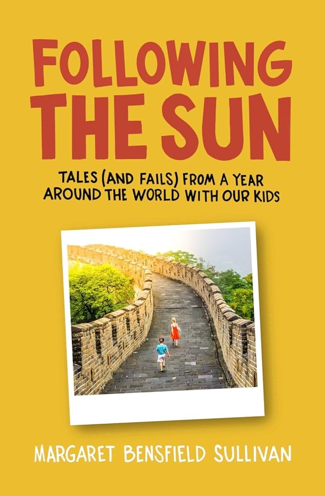 A yellow book that says, in red writing, "Following the Sun"