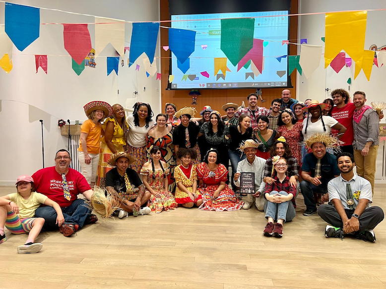 School of Portuguese students dress up for Carnival.