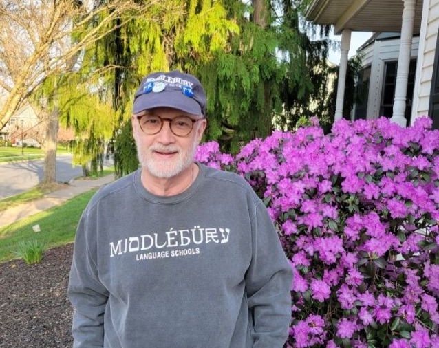Robert (Mike) Finn with his Language Schools Hat.