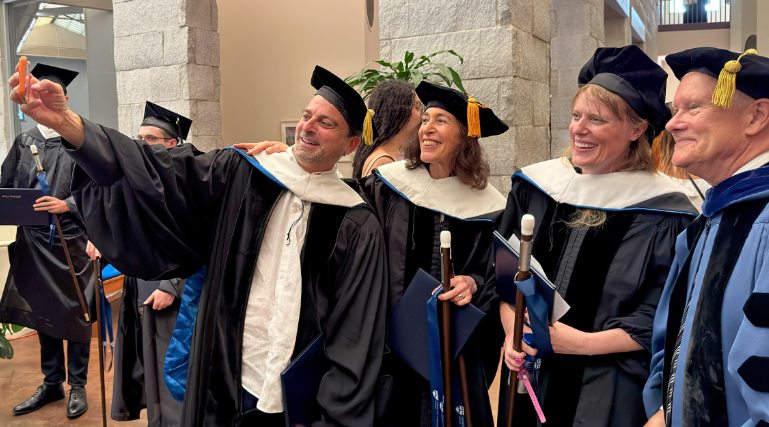 Group of students at Language Schools commencement.