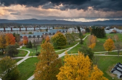 The dramatic Middlebury campus.