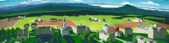 Beautiful painting of the campus.