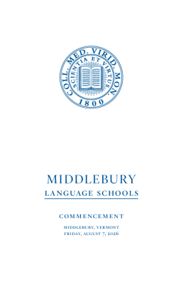 Language Schools Commencement Cover