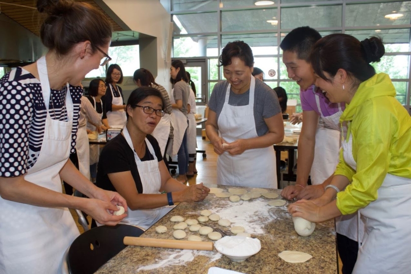 The cooking club makes delicious dumplings.