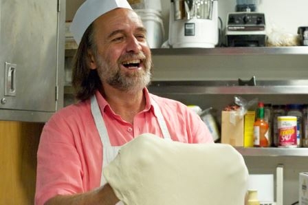 Director Antonio Vitti makes a pizza.