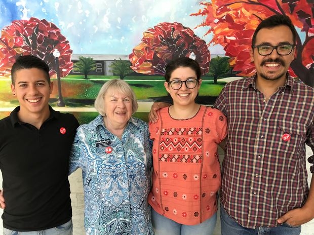 Audrey with the Spanish bilingual staff.