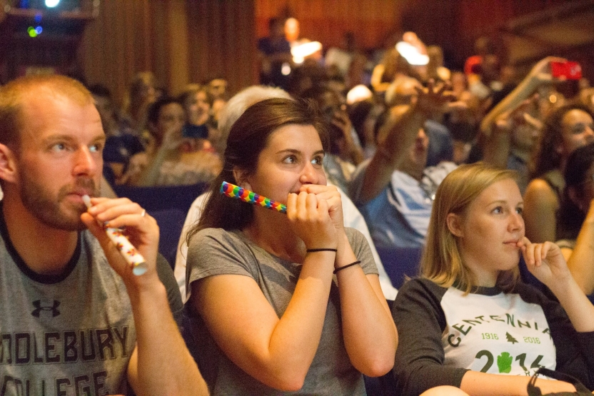 Middlebury Language Schools students watch the world cup.