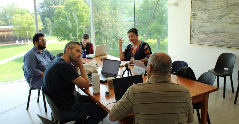 A group of Arabic Master's students at Bennington.