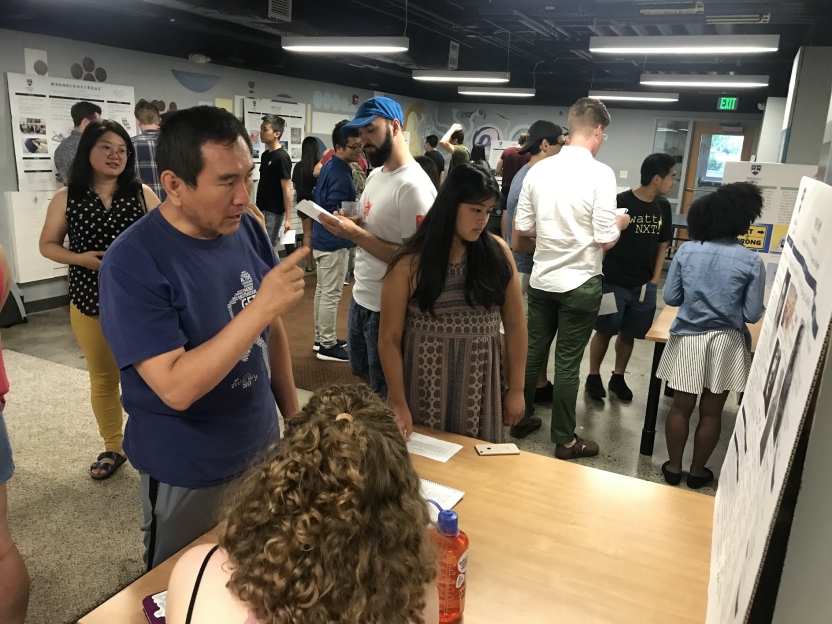 Students present their projects at the Chinese School at Middlebury College.