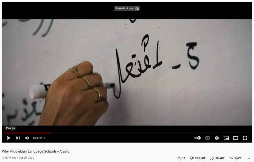 Picture of Arabic writing for our new video.