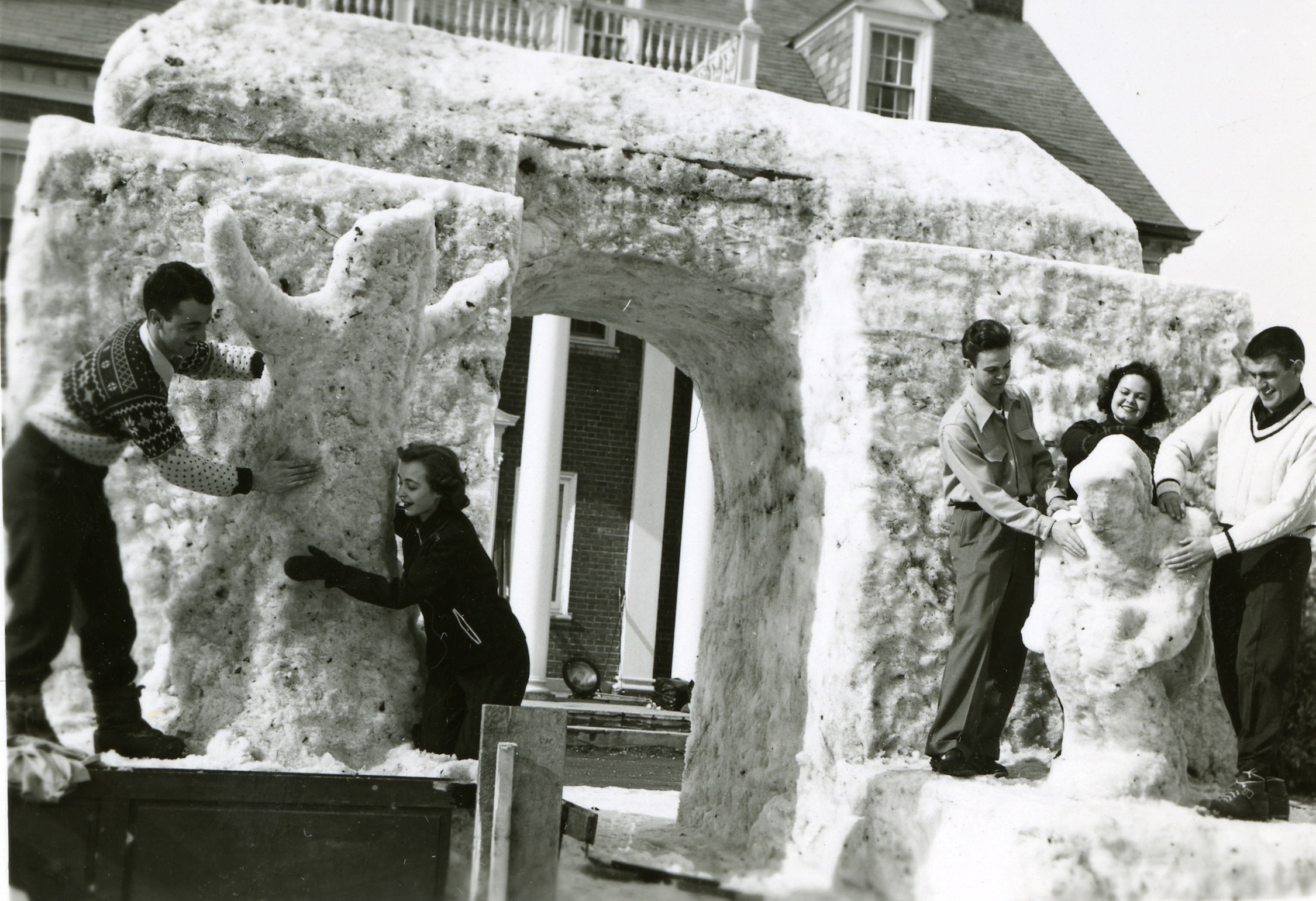 Middlebury College students at the Winter Carnival