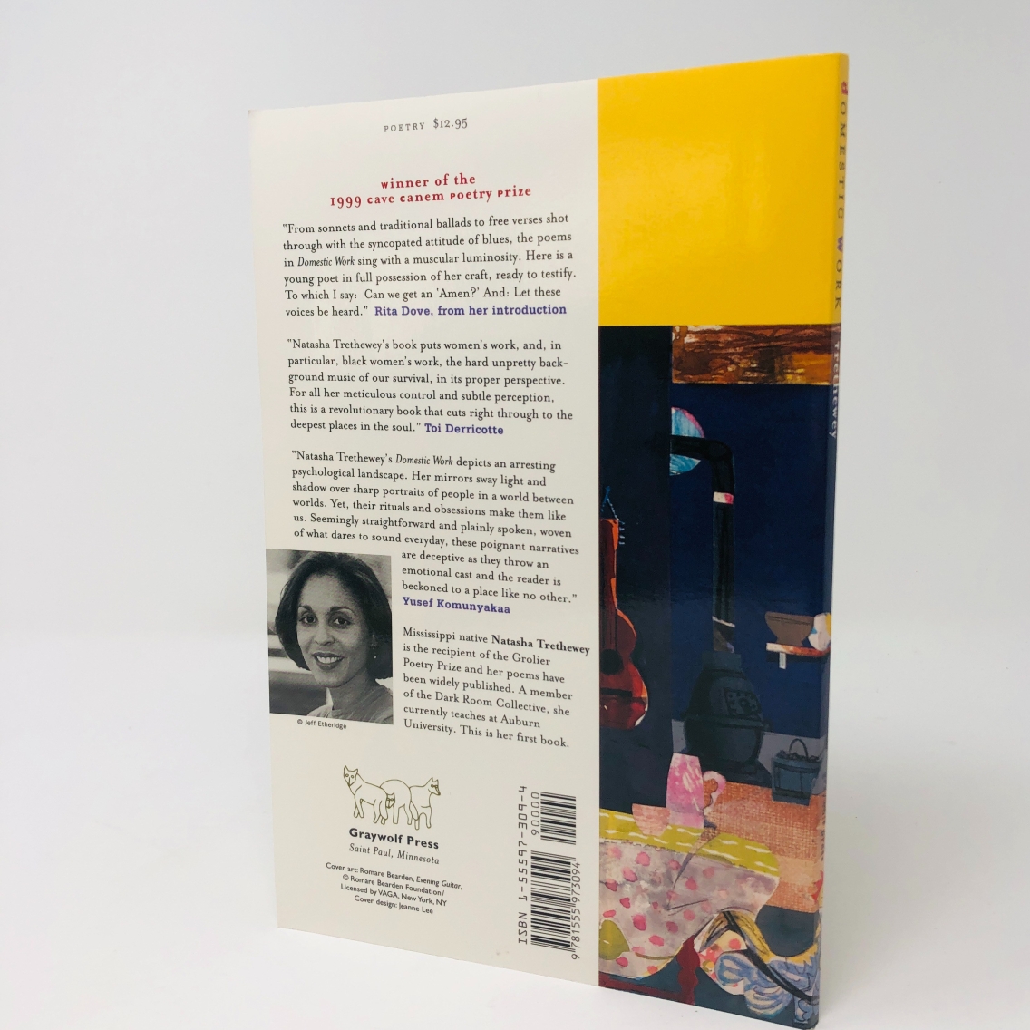 Photograph of back cover of Domestic Work by Natasha Trethewey