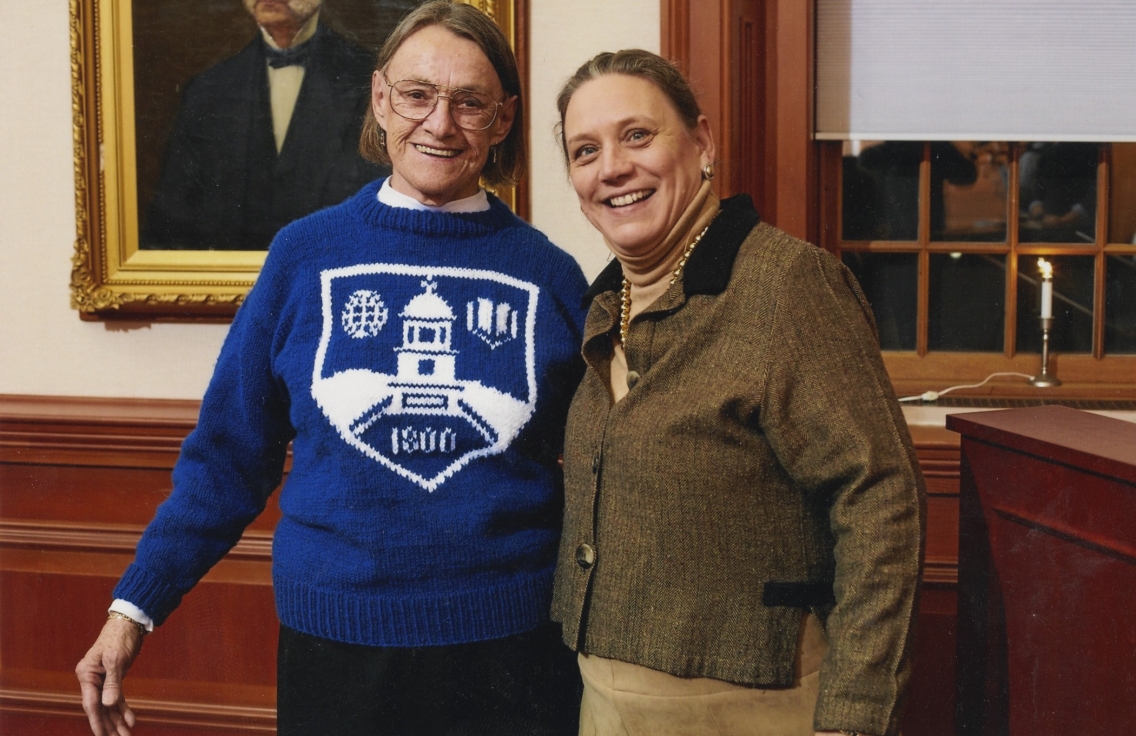 Jean Seeler-Gifford and President Laurie Patton