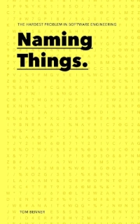 yellow book cover with title "Naming things"