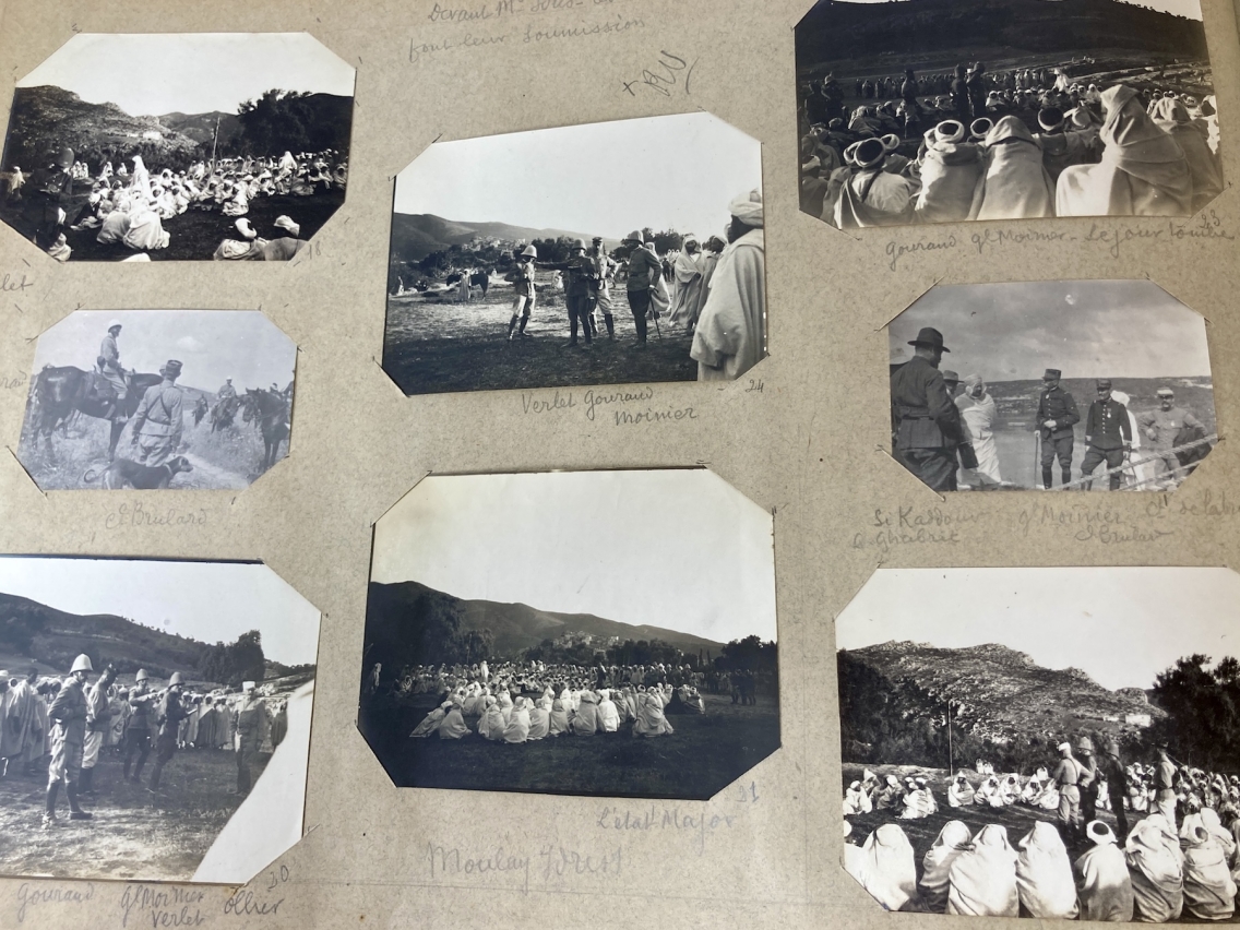photo album with photos of french occupation of Morocco circa 1912