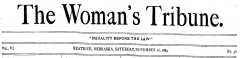 The Woman's Tribune masthead