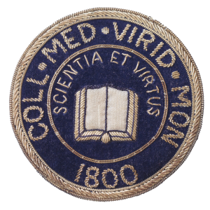 Sewn patch of the College seal