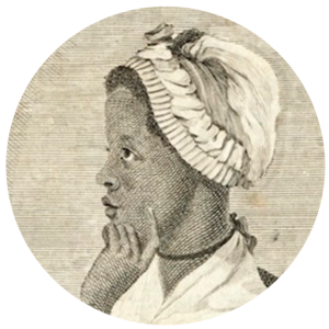 frontispiece of Phillis Wheatley from first edition of her poems