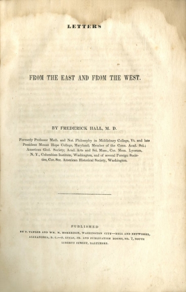 Papers belonging to Frederick Hall