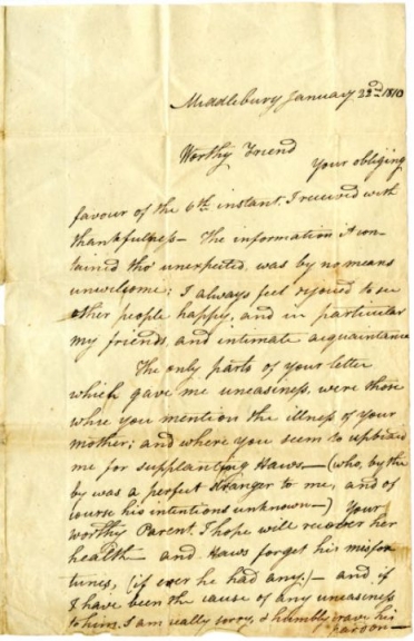 Letter written by Cephas Rockwood