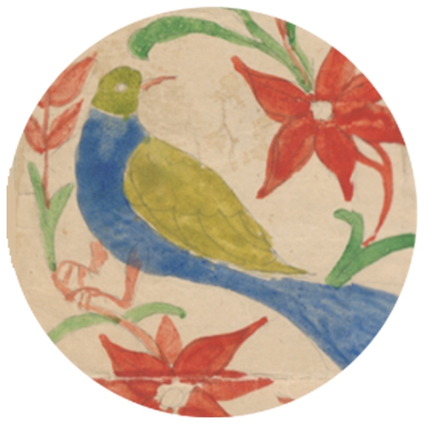 hand-painted bird