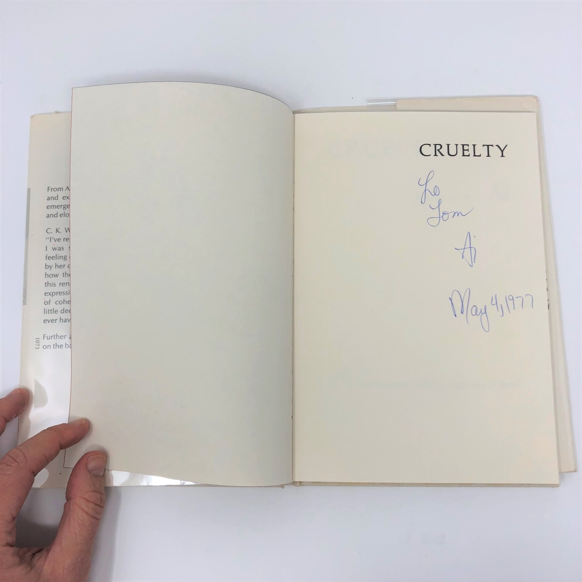 Title page of Cruelty by Ai