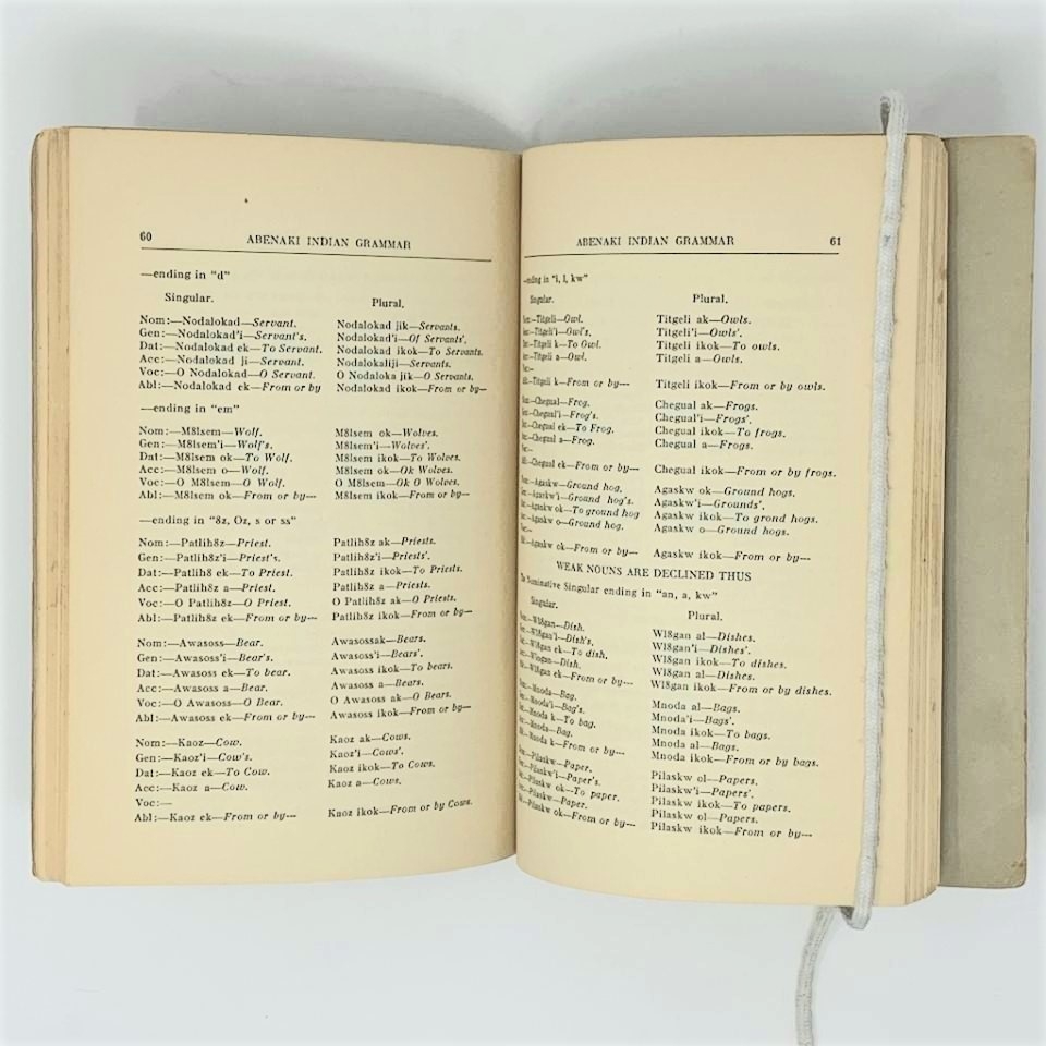 Page inside Abenaki Legends, Grammar, and Place Names by Henry Lorne Masta